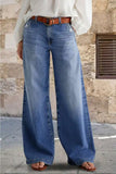 MQTIME  -  Women Wide Leg Jeans Cotton Blend High Waist Baggy Loose Fit Full Length Jeans Trendy Fashion Denim Pants American Style Jeans