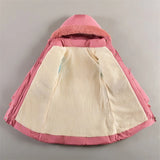  MQTIME  -  Kids Winter Outerwear Girls Padded Warm Down Jackets Children Thicken Hooded Outerwear Teenager Plus Velvet Parkas Kids Clothing