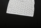MQTIME  -  Sexy Dress Women Bandages Backless Full Sleeve Hollow Rivet Diagonal Collar Midnight Party Club Stretch Bodycon