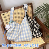 MQTIME  -  Retro Plaid Women's Canvas Shoulder Bag Casual College Girls Book Tote Travel Messenger Bags Female Eco Shopping Bag Handbags