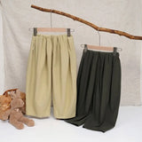 MQTIME  -  Children's Cotton-Linen Bloomers Trousers Spring 2026 New Arrival Elastic High-Waisted Casual Loose Boys & Girls Baby Pants
