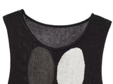  MQTIME  -  Autumn Women's Elegant Knitted Polka Dot Printed Midi Dress Round Neck Sleeveless Slim Fit Women's Casual Retro Long Vest Dress