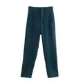 MQTIME  - 2024 New Chic Fashion Woman Pants Office Wear Pants for Women Vintage High Waist Zipper Fly Female Ankle Trousers Mujer Gothic