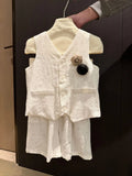  MQTIME  -  Boys' Suit Spring and Summer New Children's Wear Korean Style Boys and Girls Casual Simple Corset Vest Shorts Two Sets