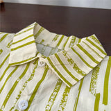 MQTIME  -  2Piece 2025 Summer Toddler Boy Outfits Korean Fashion Stripe Cotton Short Sleeve Tops+Shorts Baby Clothing Children's Sets B062