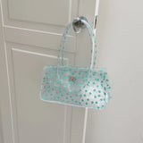  MQTIME  -  Fashion Transparent Pvc Dot Women Handbags Designer Swee tJelly Bag Lovely Summer Bag Cute Flap Square Bags