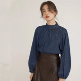 MQTIME  -  Simple And Casual Versatile Solid Color Shirt For Women In Spring And Autumn, New Lapel Single Breasted Pocket Shirt