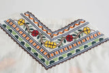 MQTIME  -  European And American Style Autumn New Women Clothing V-neck Loose Retro Heavy Embroidery Bat Shirt Top Skirt Street Style Suit