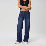 MQTIME  -  Y2K Baggy Jeans for Women Trendy Low Rise Casual Straight Leg Boyfriend Jeans Denim Pants with Pocket Streetwear