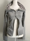 MQTIME  -  Vintage Lambswool Hoodie Cardigan Sweatshirts 2024 Autumn New Zipper Gray Tops Mujer Y2k Long Sleeve Slim Fit Coat Women