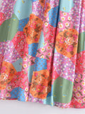 MQTIME  -  A-line Boho Dress Strapless Printed Summer Dress Femme Rayon Floral Straight Chic Maxi Dress Straps Holiday Vestidos