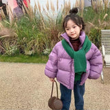  MQTIME  -  Kids Fashion Coats 2-10Y Boys Girls Winter Stand-collar Jackets Toddler Casual Outerwear Children Autumn Fashion Warm Clothes