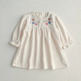  MQTIME  -  Spring Korean Style Girls' Matching Sister Set Long Sleeve Bodysuit with Embroidery Princess Outfit Infant Romper Baby Clothes