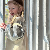 MQTIME  -  Girls' Classic Gingham Blouse and Strappy Suspender Skirt Set Baby's Toddler Kid Children Vintage Plaid Lace Lapel Collar Shirt