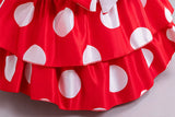 MQTIME  -  Polka Dot Girl Layered Dress Wedding Birthday Party Children's Princess Gown Kids Fashion Clothing Vestidos Toddler Dresses