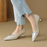 MQTIME  -  New Women Shoes Luxury Genuine Leather Pointed Tip High Heels for Woman Fashion Classic Casual Shoe Designer Shoes Zapatos Mujer