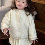  MQTIME  -  Winter New Girls Warm Coat Long Sleeve Solid Children Jacket Princess Cute Baby Girl Fleece Coat Fashion Kids Clothes