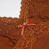 MQTIME  -  French Temperament V Neck Spaghetti Strap Sleeveless Slim Lace Patchwork Camis