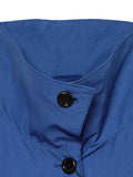 MQTIME  -  Fashion Lapel Blue Pocket Casual Jacket Long Sleeve Cropped Loose Autumn Chic Women Commute Daily Ladies Outerwear Street
