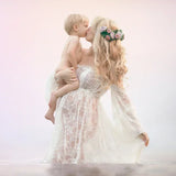  MQTIME  -  Maternity Dresses For Photo Shoot Long Pregnancy Dress Photography Gown Lace Maxi Vestidos Maternity Photography Props Clothes