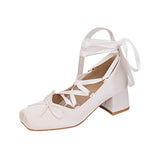 MQTIME  -  Sweet Women's Mary Jane Shoes Exquisite Ballet High Heels for Woman Elegant French Casual Shoes Designer Shoes Zapatos De Mujer