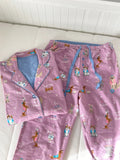 MQTIME  -  Floral Print Cotton Pajamas Long Sve Women's Home Clothes Set Spring Autumn Large Size Sweet Sle Spwear Ensemble
