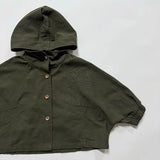  MQTIME  -  Autumn New Children Hooded Windbreaker Solid Boys Dolman Sleeve Zipper Jacket Fashion Girls Loose Coat Cotton Kids Clothes