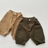 MQTIME  -  Autumn New Children Cargo Pants Solid Boys Vintage Casual Pants Girls Harem Pants Cotton Baby Pocket Trousers Kids Clothes