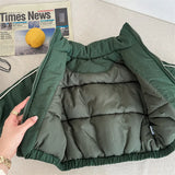 MQTIME  -  Winter New Children Long Sleeve Warm Letter Coat Plus Velvet Thick Boys Down Jackets Baby Girls Padded Jacket Kids Clothes