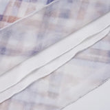 MQTIME  -  Y2k Plaid Gauze V Neck Spaghetti Strap Sexy Backless Patchwork Short Women's Dress