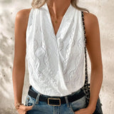 Mqtime Sexy Summer Hollow Jacquard Sleeveless Design Sense All Women's Onesie