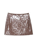 MQTIME  -  Chic Y2K Sequined Brown Mini Skirt Women Sexy Club Shiny Skirts 2025 Fashion Modern Birthday Night Party Music Streetwear Skirt