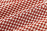  MQTIME  -  Women Elegant Red Plaid Skrit Sets Short Sling Top Camis High Waist Midi Skirts Summer Casual Holiday Beach Outfits
