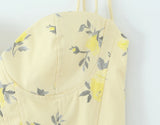  MQTIME  -  Chic Elegant Corset Top Backless Short Cami Tops New Summer Fashion Floral Printed Sexy Party Night Tops