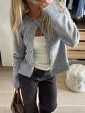 MQTIME  -  Autumn/Winter New Casual Simple Solid Colour Long-Sleeved Jacket Sweater
