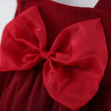 MQTIME  -  Summer Girls Boutique Clothes Korean Fashion Big Bow Sleeveless Mesh Princess Party Luxury Toddler Dress Baby Dresses B026