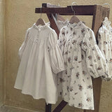 MQTIME  -  Autumn Spring Kids Party Dresses Children Clothing Toddler Baby Girls Princess Dress Long Sleeve Cotton Printing Sisters Dress