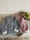  MQTIME  -  Autumn New Children Long Sleeve Plaid Shirts Cotton Boys Casual Lapel Shirts Baby Girls Vintage Cardigan Coat Kids Clothes