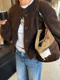 MQTIME  -  Autumn/Winter 2025 New Casual Simple Button-Down Long-Sleeved Jacket Sweater