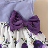 MQTIME  -  3Piece Spring Autumn Toddler Girl Clothes Baby Dresses Fashion Fleece Solid Long Sleeve Tops+Flowers Dress Newborn Items BC1405