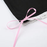 MQTIME  - Bow Decor Lace Patchwork Strapless Rompers Women Summer Sexy Sleeveless Backless Skinny Casual Streetwear Playsuits Overalls