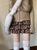 MQTIME  -  Sexy Leopard Print Mini Skirt for Women Y2k Harajuku Vintage High Wasit A-line Skirts Korean Summer Fashion Clothes Chic