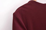 MQTIME  -  Asymmetric Long Sleeve Top Women 2025 New Spring Casual Slim Shirts Blouse Female Off Shoulder Burgundy Shirts & Blouses Tops