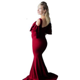  MQTIME  -  Shoulderless Maternity Dresses For Photo Shoot Maternity Photography Props Pregnancy Dresses For Pregnant Women Clothes Vestidos