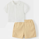 MQTIME  -  Summer Baby Boy Clothes Korean Fashion Casual Short Sleeve Cotton Tops+Shorts Children's Sets Boutique Kids Clothing BC1338