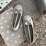 MQTIME  -  Star Embroidered Ballet Shoes for Women New Casual Sports Bow Shallow Single Shoes Women Bow Ballet Flats Soft Cotton Shoes