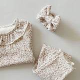 MQTIME  -  Spring New Baby Long Sleeve Clothes Set Infant Girls Floral Tops +Leggings +Headband 3PCS Suit Cotton Toddler Outfits