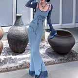 MQTIME  -  Winter New Original Knitted Jacquard Fishtail Suit Dress Cool and Elegant Lady Princess Style Bar