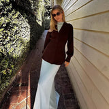 MQTIME  -  Autumn Knit Women's Cardigan Elegant Single Breasted Long Sleeve V-neck Female Sweater Comfortable Lady Thin Knitwear