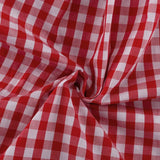  MQTIME  -  Spring New Product Red Plaid Square Collar Five-quarter Sleeve Lace-up Dress Women's Casual Dress